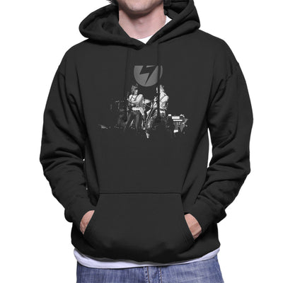 David Bowie Mick Ronson And Jeff Beck On Stage Men's Hooded Sweatshirt - Don't Talk To Me About Heroes