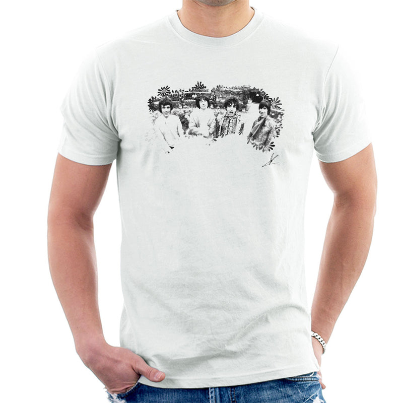 Pink Floyd Ruskin Park Shoot Floral 1967 Black And White Men's T-Shirt