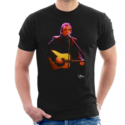 Johnny Cash Playing Guitar Men's T-Shirt