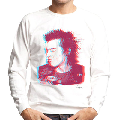Sid Vicious Close Up With Beer Pink Men's Sweatshirt - Don't Talk To Me About Heroes