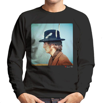 John Lennon With Feather Hat Men's Sweatshirt