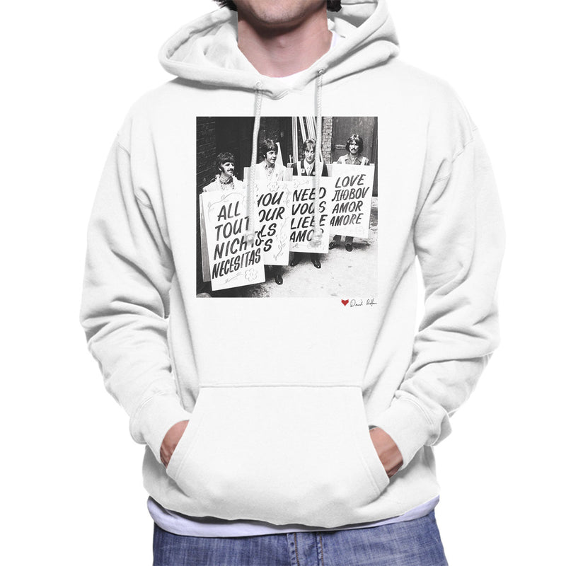 The Beatles All You Need Is Love Abbey Road Studios 1967 White Men's Hooded Sweatshirt - Don't Talk To Me About Heroes