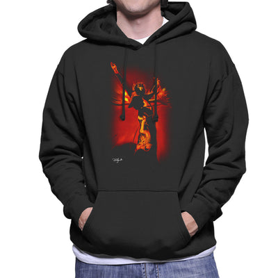 Led Zeppelin Jimmy Page Holding Les Paul Men's Hooded Sweatshirt