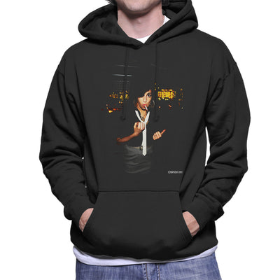Amy Winehouse Smoking Men's Hooded Sweatshirt