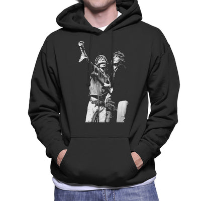 The Rolling Stones Mick Jagger Keith Richards Rotterdam 1973 Men's Hooded Sweatshirt - Don't Talk To Me About Heroes