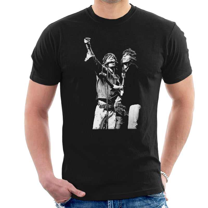 The Rolling Stones Mick Jagger Keith Richards Rotterdam 1973 Men's T-Shirt - Don't Talk To Me About Heroes