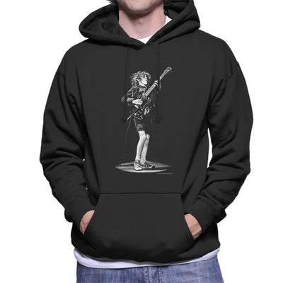 Angus Young ACDC 1976 Men's Hooded Sweatshirt