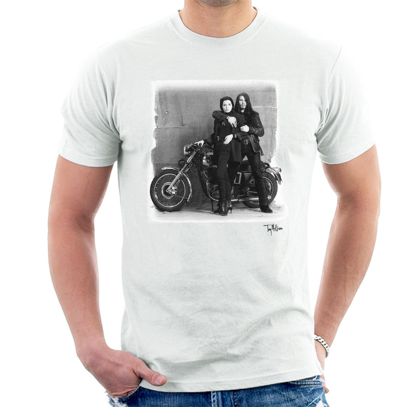 Ian Astbury And Renee Beach Motorbike White Men's T-Shirt - Don't Talk To Me About Heroes