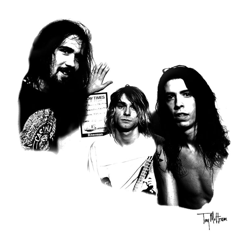 Nirvana Grohl Cobain Novoselic Portrait Men's T-Shirt - Don't Talk To Me About Heroes