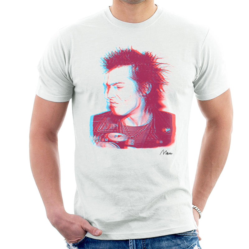 Sid Vicious Close Up With Beer Pink Men's T-Shirt