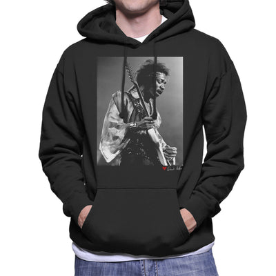 Jimi Hendrix At The Royal Albert Hall 1969 B&W Men's Hooded Sweatshirt - Don't Talk To Me About Heroes