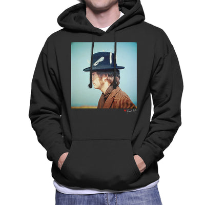John Lennon With Feather Hat Men's Hooded Sweatshirt