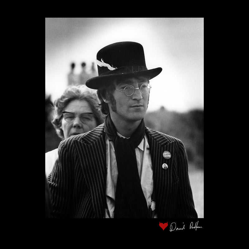 John Lennon With Feather Hat B&W
