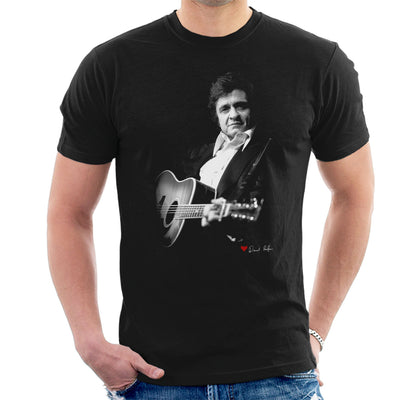 Johnny Cash Performing Guitar Shot London 1983 Men's T-Shirt - Don't Talk To Me About Heroes