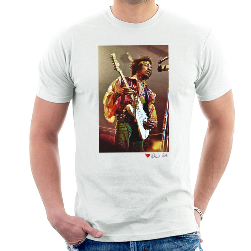 Jimi Hendrix At The Royal Albert Hall 1969 White Men's T-Shirt - Don't Talk To Me About Heroes
