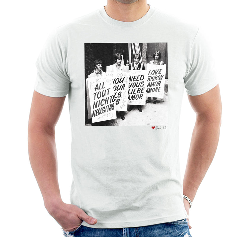 The Beatles All You Need Is Love Abbey Road Studios 1967 White Men's T-Shirt - Don't Talk To Me About Heroes
