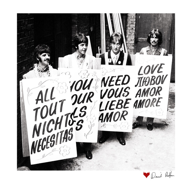 The Beatles All You Need Is Love Abbey Road Studios 1967 White