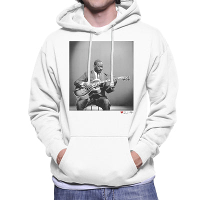 Wes Montgomery Playing Guitar 1964 White Men's Hooded Sweatshirt - Don't Talk To Me About Heroes