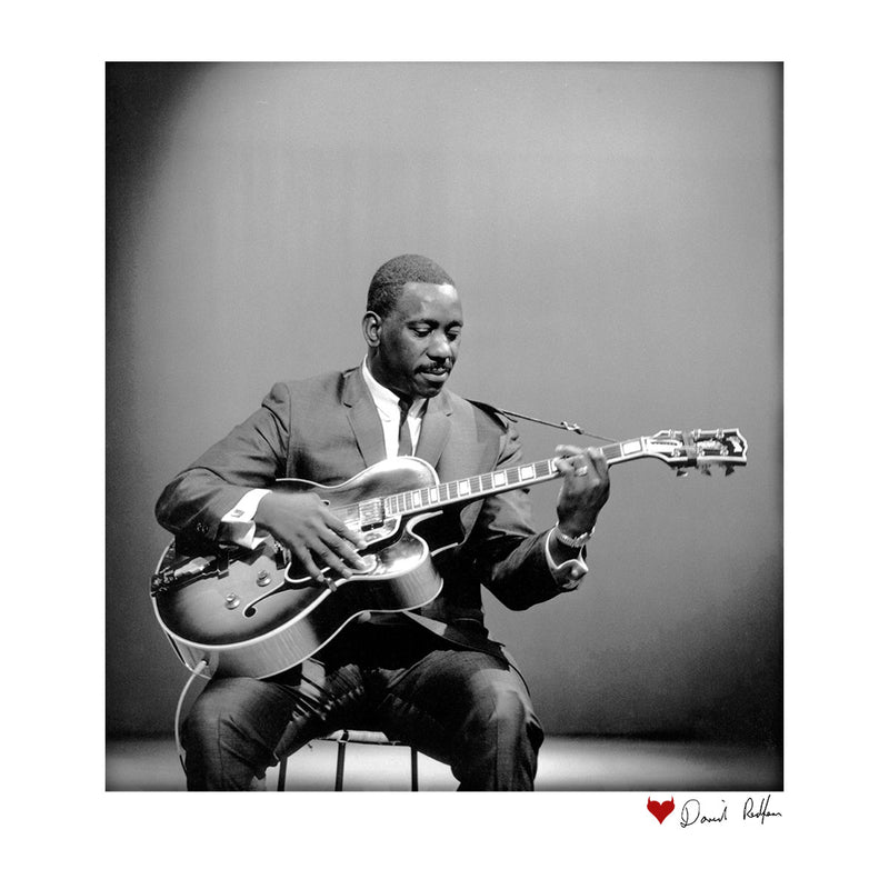 Wes Montgomery Playing Guitar 1964 White