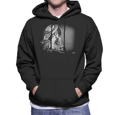 Dennis Brown Blowing Smoke Out Nose Men's Hooded Sweatshirt - Don't Talk To Me About Heroes