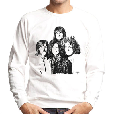 Led Zeppelin Band Shot In London White Men's Sweatshirt - Don't Talk To Me About Heroes