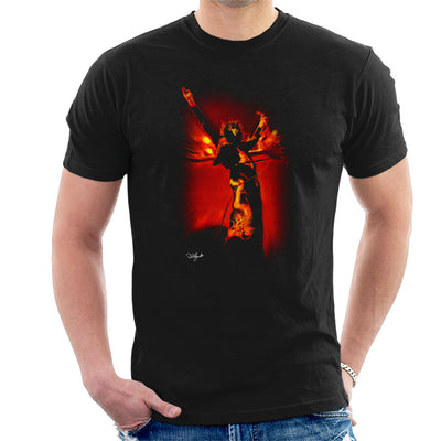 Led Zeppelin Jimmy Page Holding Les Paul Men's T-Shirt - Don't Talk To Me About Heroes