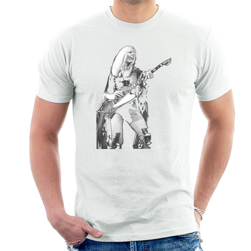 Johnny Winter Gibson Firebird 1974 Men's T-Shirt - Don't Talk To Me About Heroes